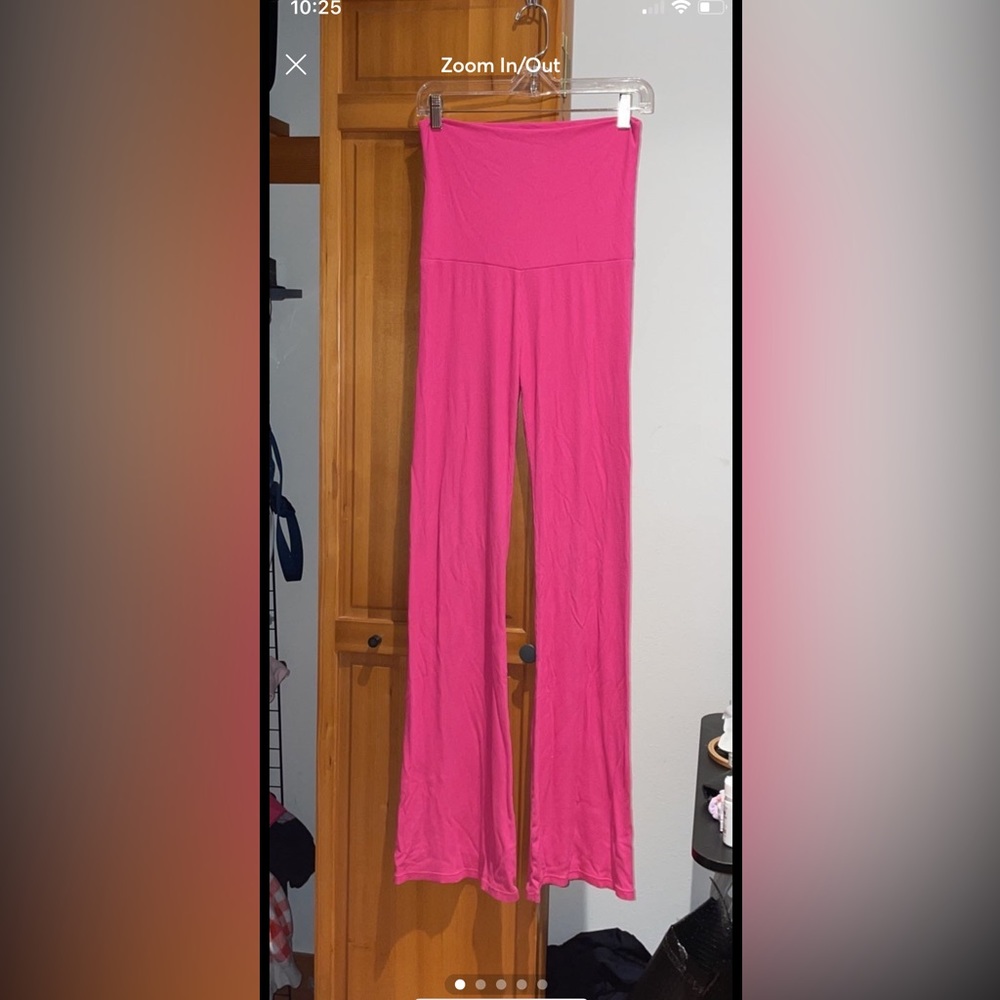 Skims Soft Lounge Fold Over Pant in Hot Pink S